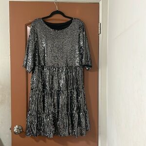 Beautiful black beaded shimmery dress